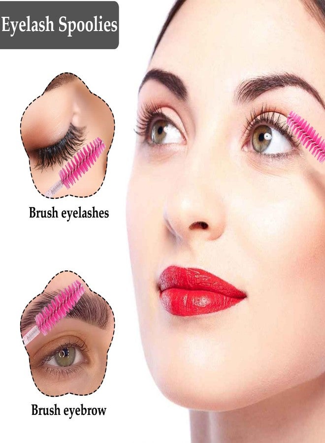 Exacoo 500pcs Eyebrow Brush Lash Spoolies for Eyelash Extensions Eyelash Brush Comb Disposable Mascara Wands Eye Lash Brush Eyebrow Spoolie - Image 3